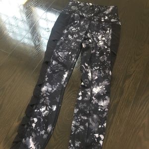 black floral lululemon leggings